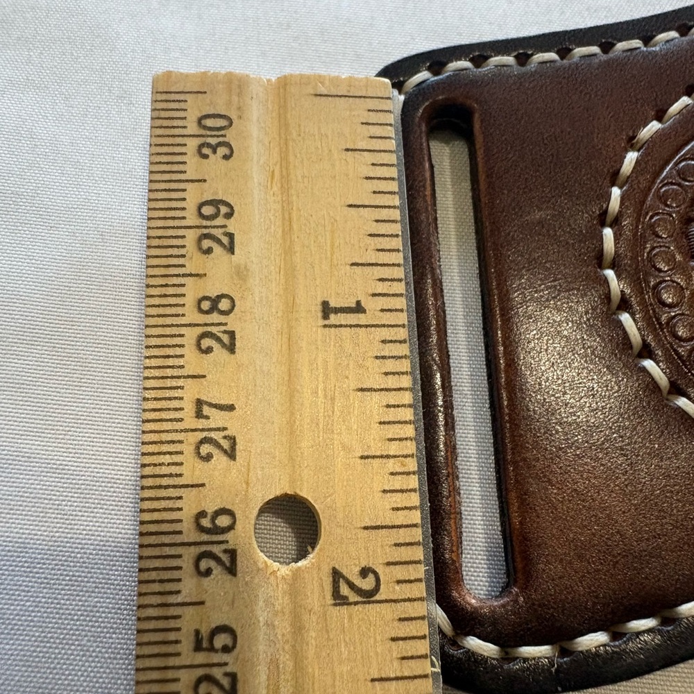 Brown Leather Folding Knife Sheath for Belts - Picture 6 of 6